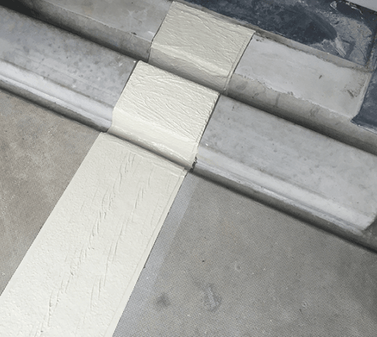 Afwerking Triflex, voegen en dilataties