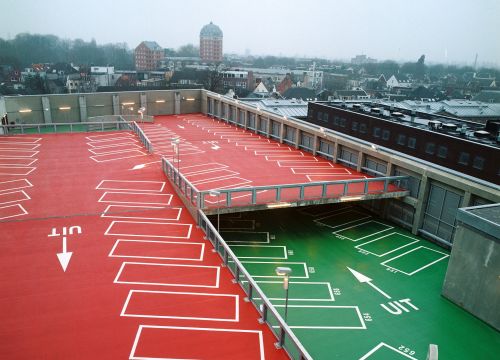 Triflex parkeren rood en groen