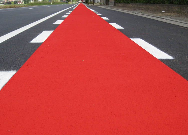 afwerking triflex wegmarkeringen