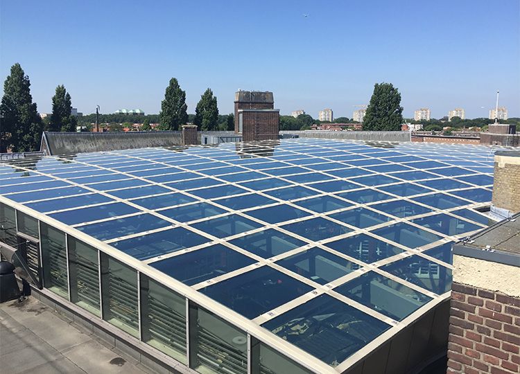 Glazen dak Het Sieraad Amsterdam Triflex