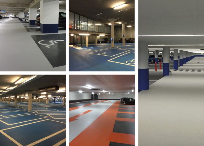 collage projecten parkeren Triflex UCS